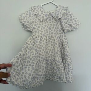 Zara Floral Puff Sleeve Sundress with Peter Pan Collar